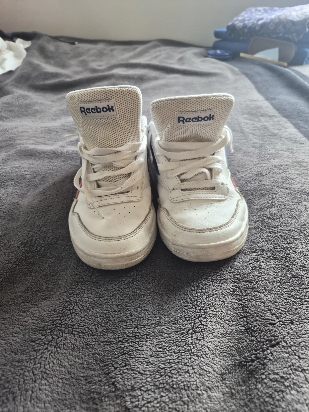 Reebok White & Red Sneakers