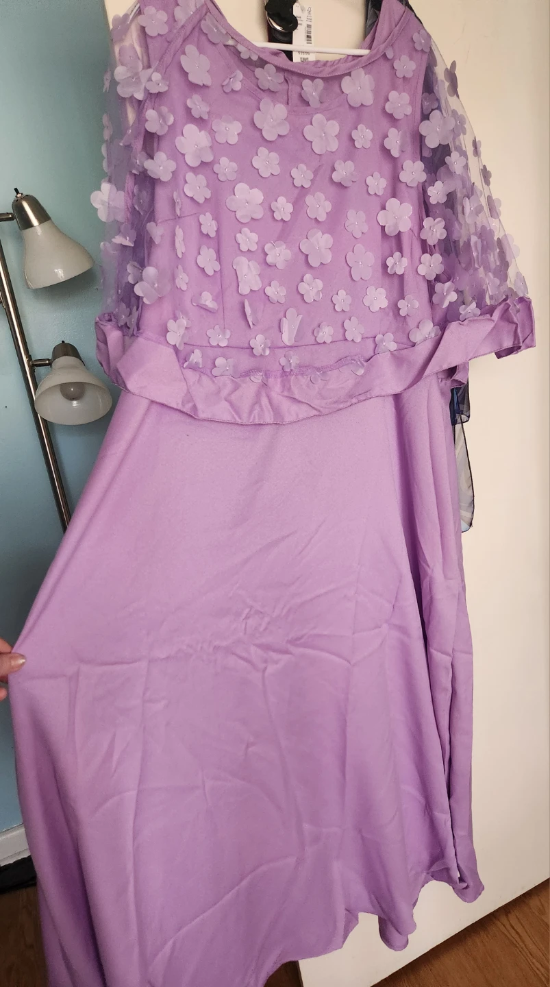 Plus Size Lavender Cape Dress - photo 4