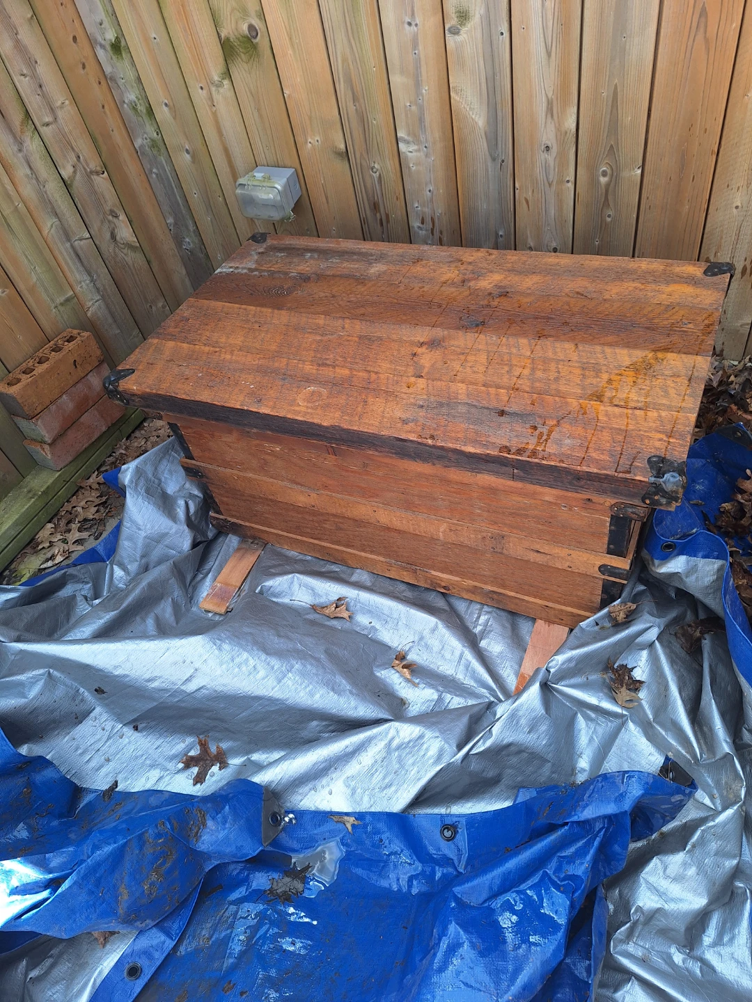 Wooden Storage Chest Trunk - photo 3