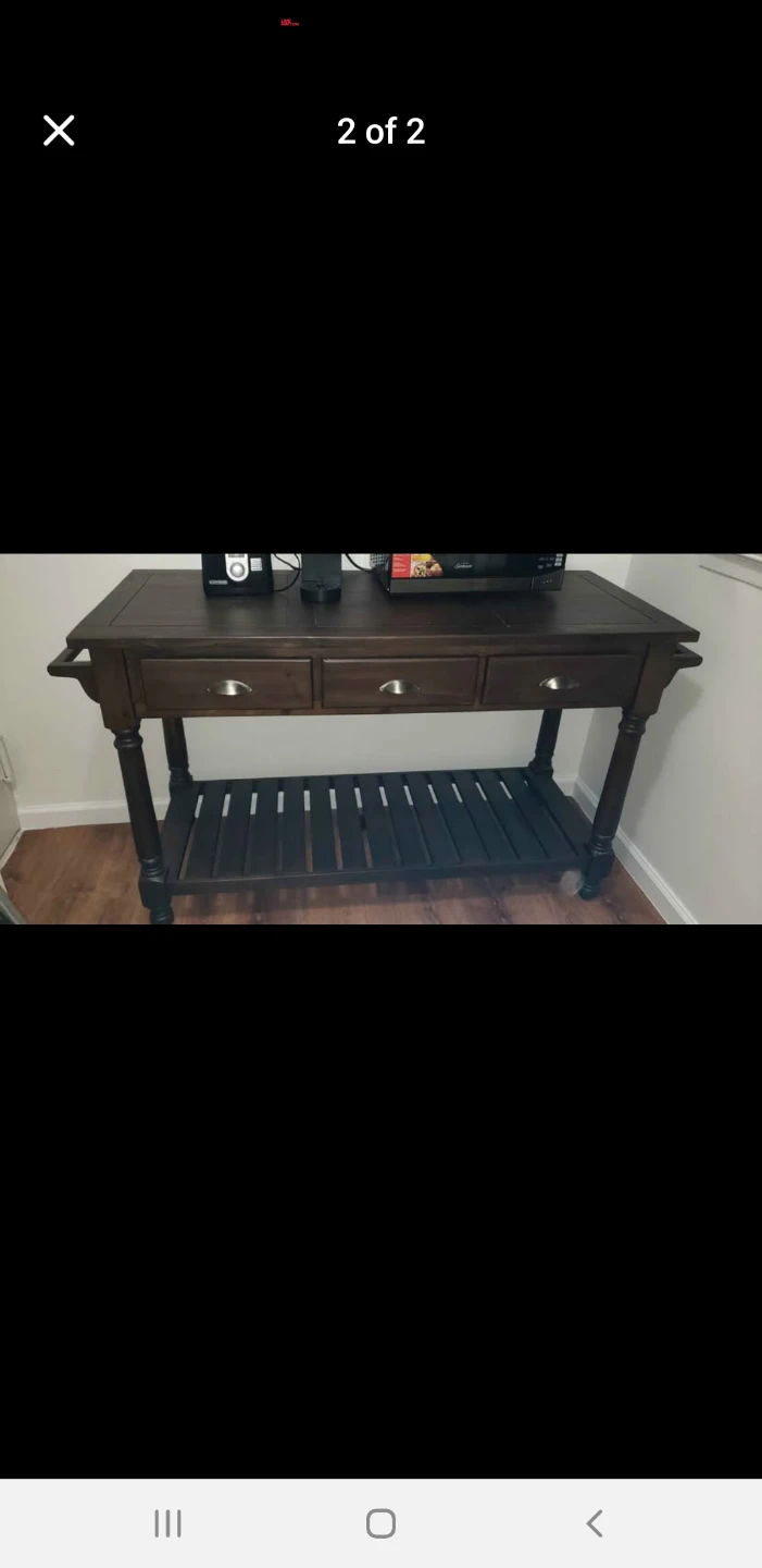Wooden Kitchen Cart with Drawers