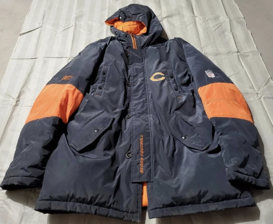 Reebok On Field Chicago Bears Down parka jacket sz XL
