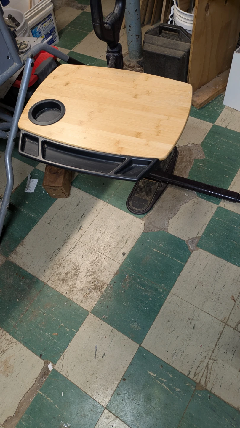 Adjustable Tray Table with Cup Holder