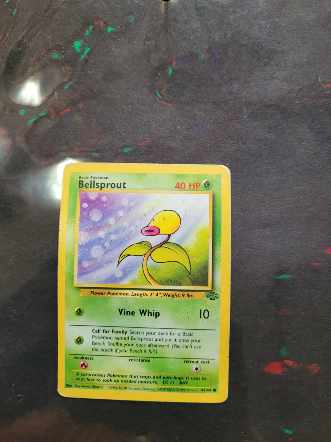 Pokemon Bellsprout Trading Card