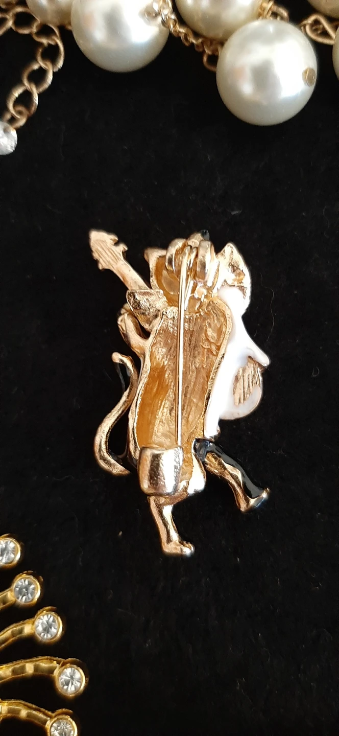 Enamel Cat Pin with Banjo - photo 5