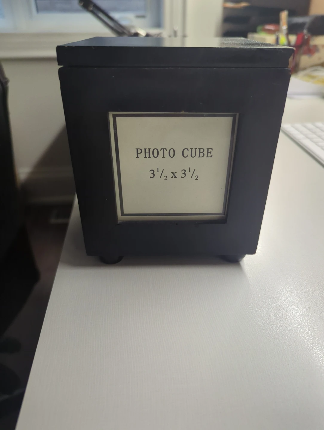 Black Photo Cube Box 3.5" x 3.5"