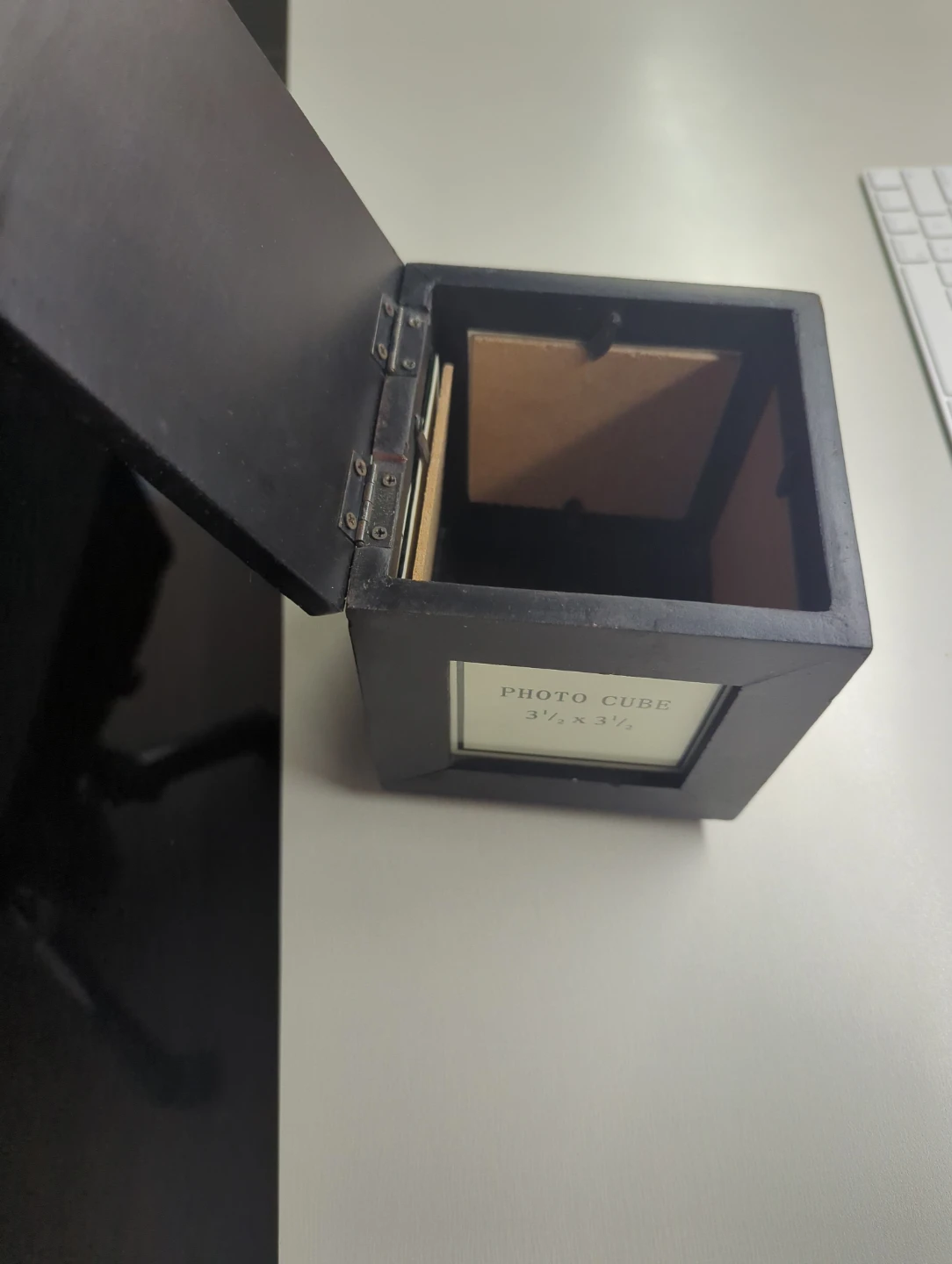 Black Photo Cube Box 3.5" x 3.5" - photo 2