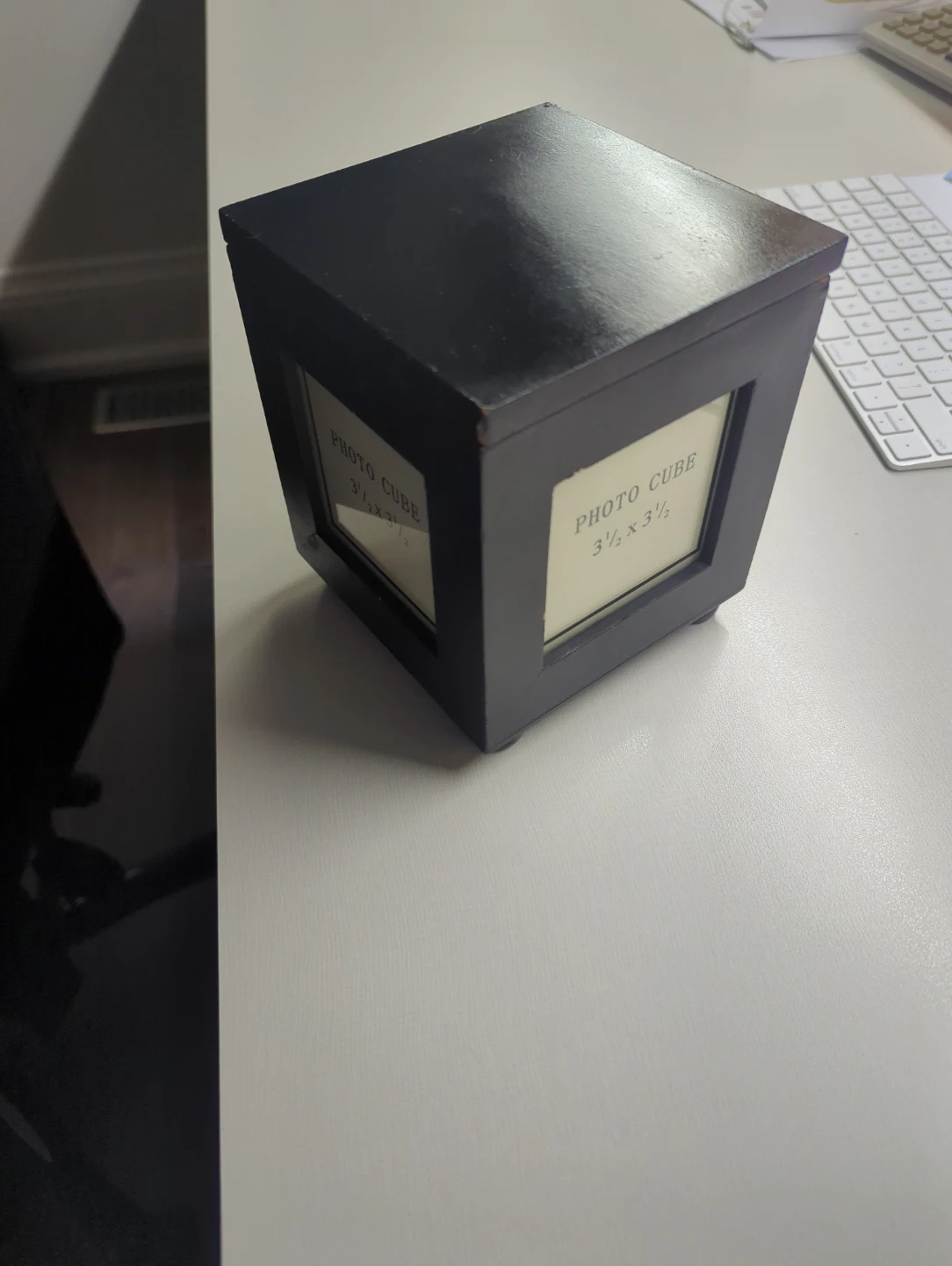 Black Photo Cube Box 3.5" x 3.5" - photo 3