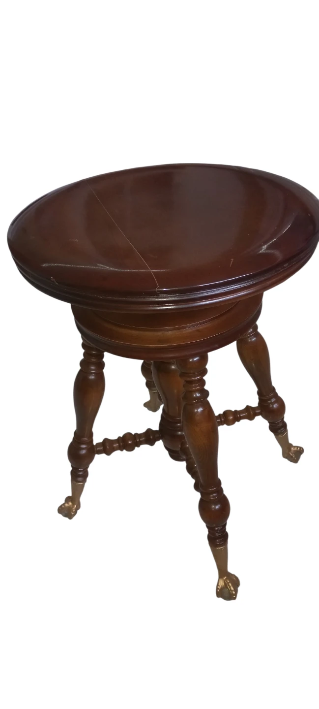 Vintage Adjustable Piano Stool
