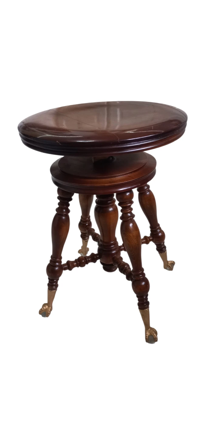 Vintage Adjustable Piano Stool - photo 2