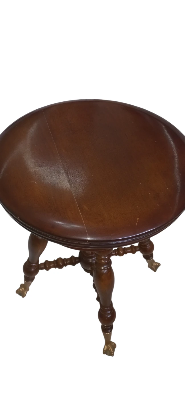 Vintage Adjustable Piano Stool - photo 3