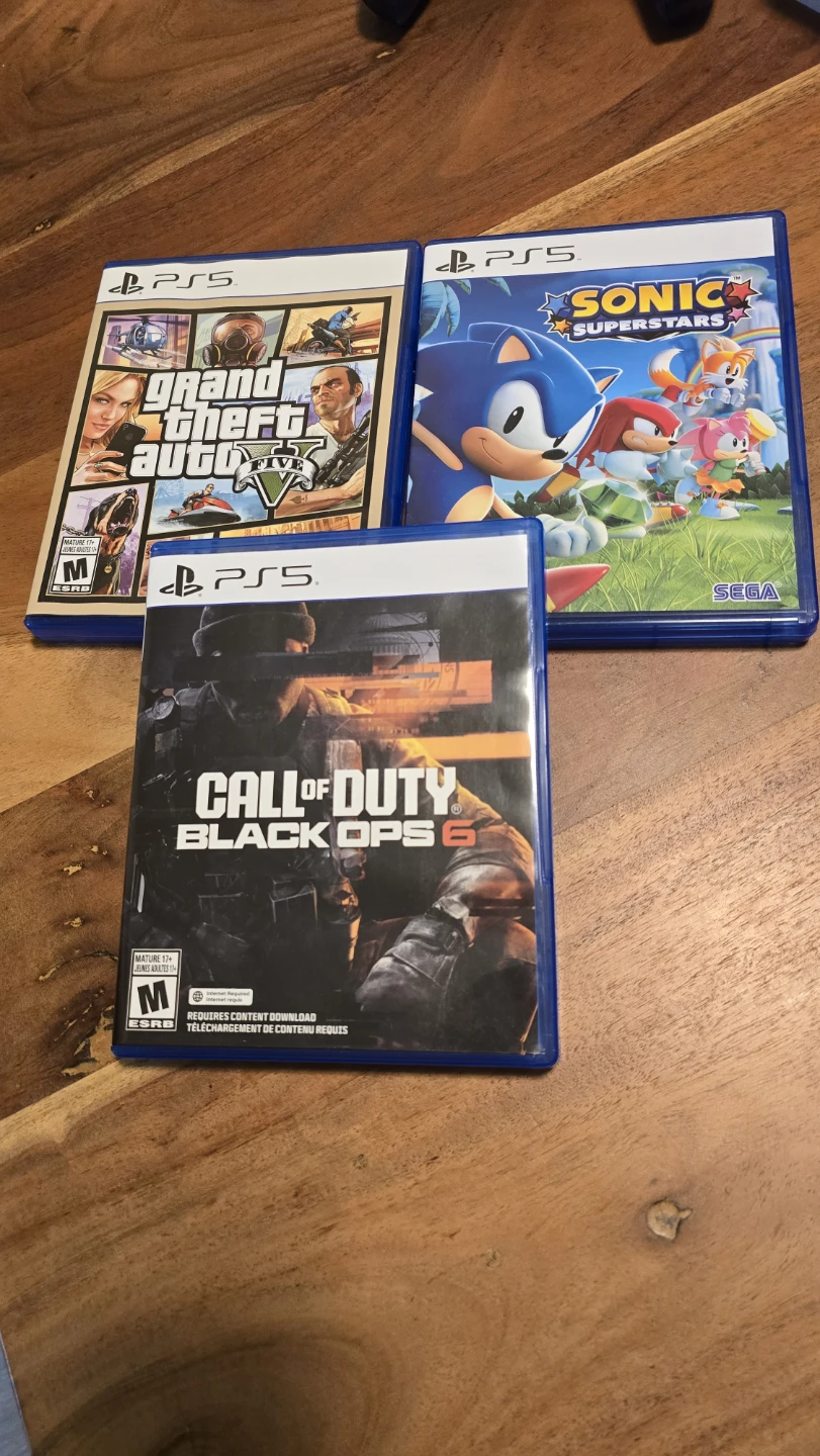PS5 Games: Call of Duty Black Ops 6, Sonic Superstars, GTA 5