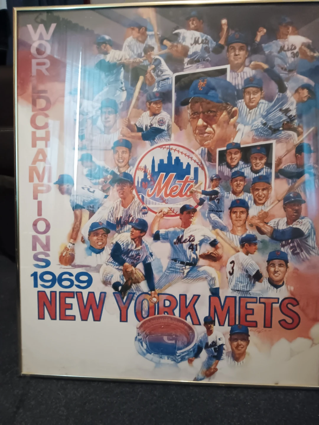 WORLD SERIES NY METS PICTURE SIGNED & DATED - photo 4