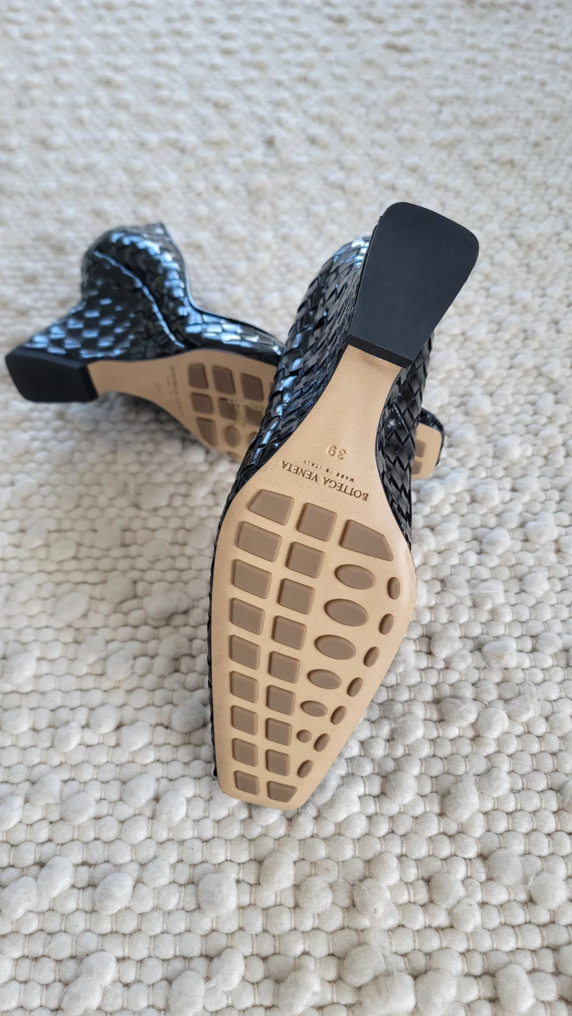 Bottega Veneta Black Woven Wedge Heels Size 39 - photo 3