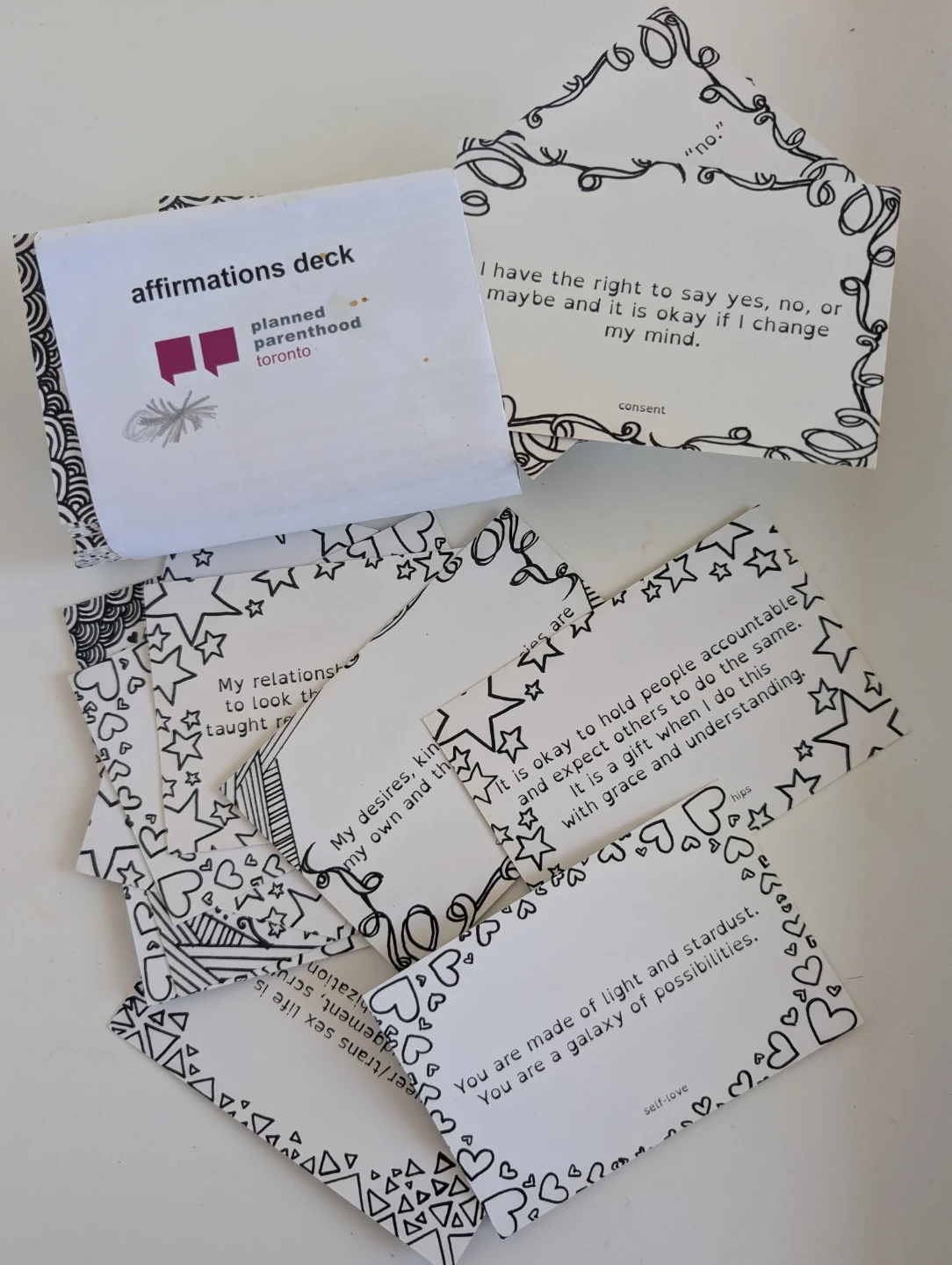 Planned Parenthood Toronto Affirmations Deck