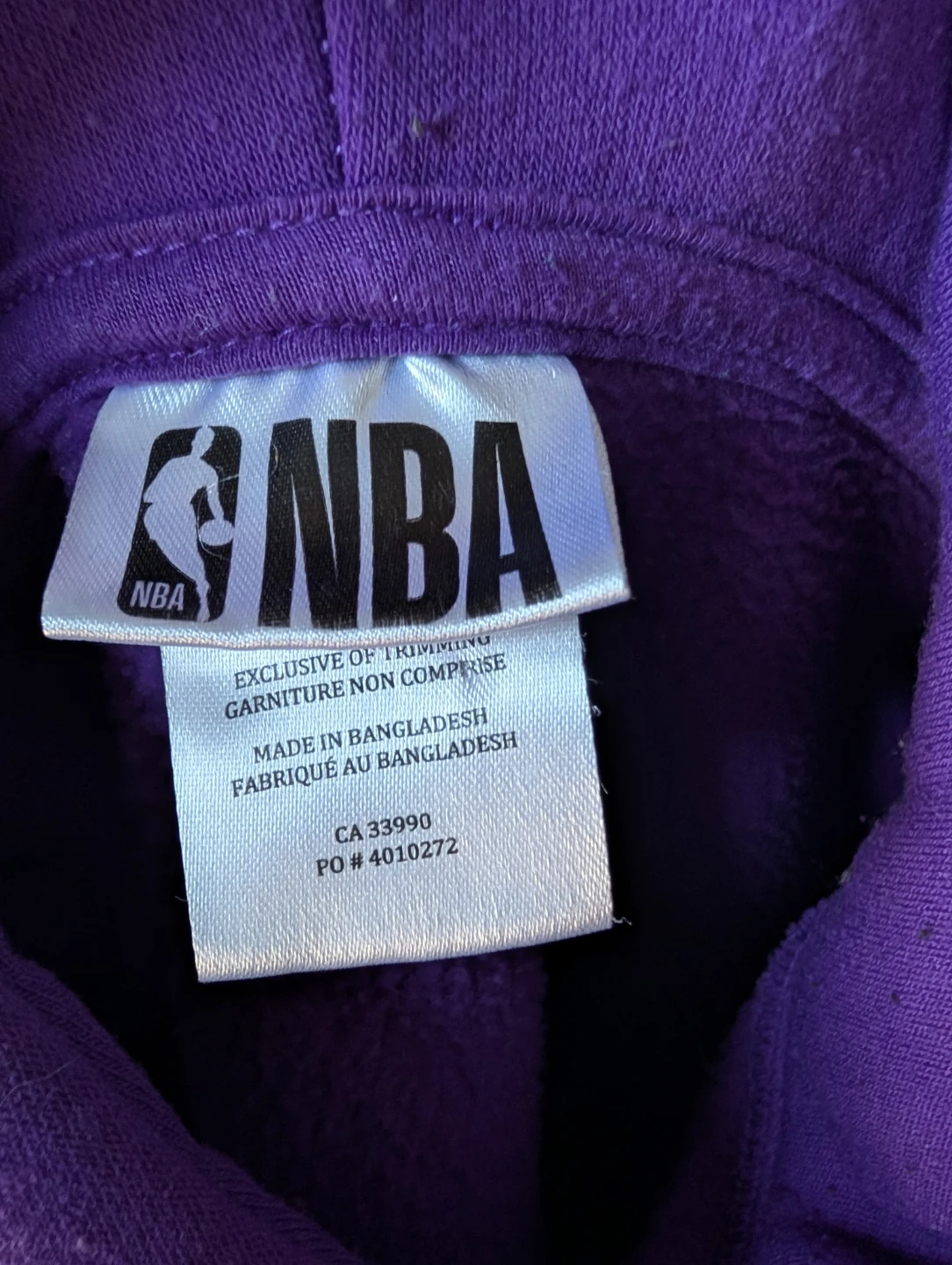 Toronto Raptors NBA Hoodie M/M Purple Black - photo 3