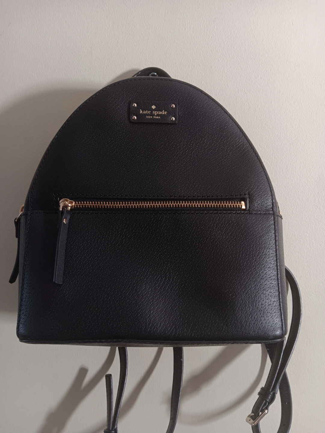 Kate Spade Black Leather Backpack