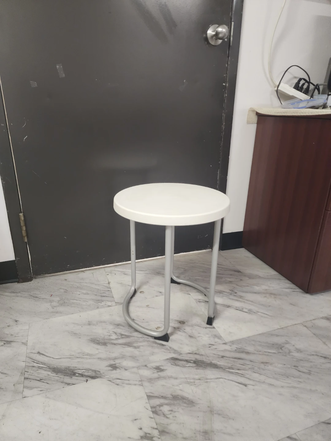 White Round Stool