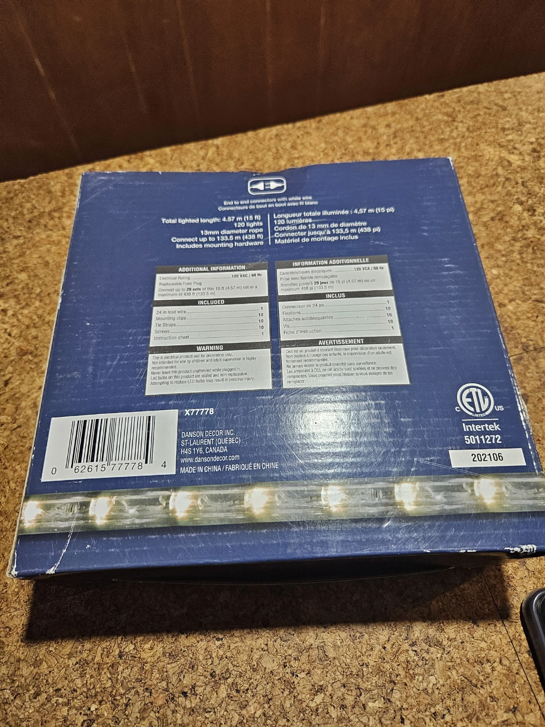 Danson Tech Lights Warm White LED Rope Light - 15 ft - photo 3