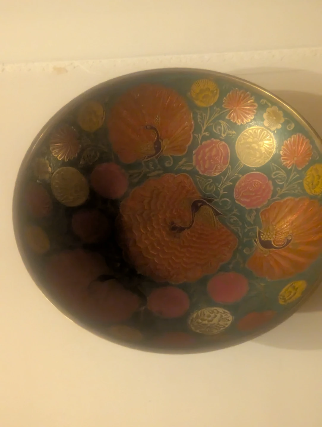 Decorative Brass Enamel Bowl - photo 4