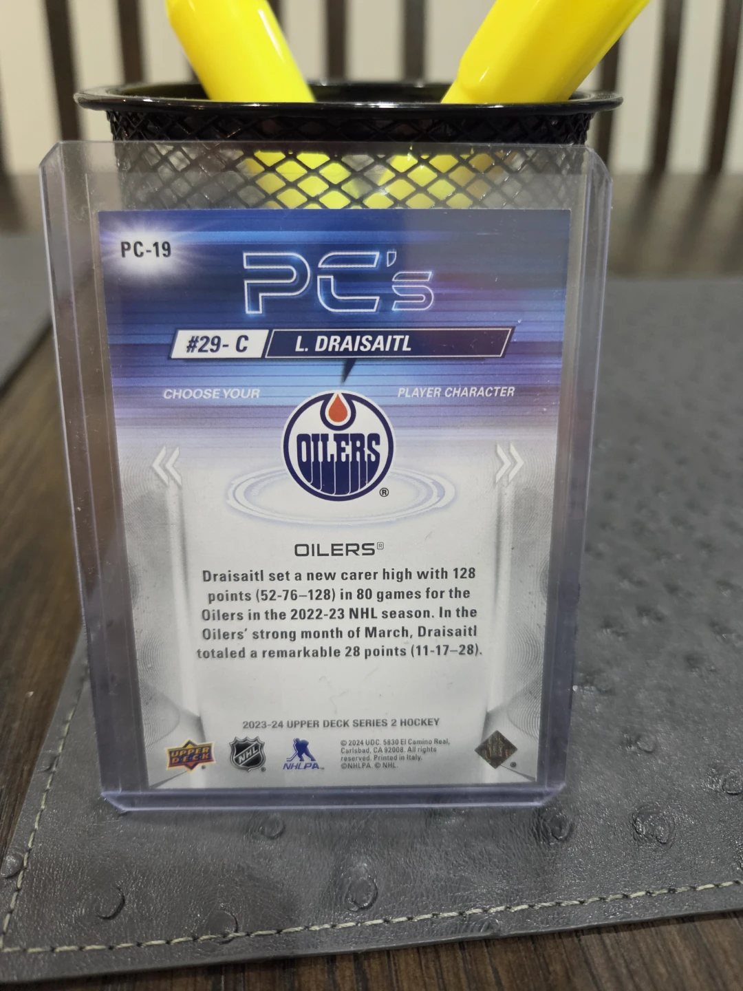 2023-24 Upper Deck Series 2 Leon Draisaitl Hockey Card - photo 2