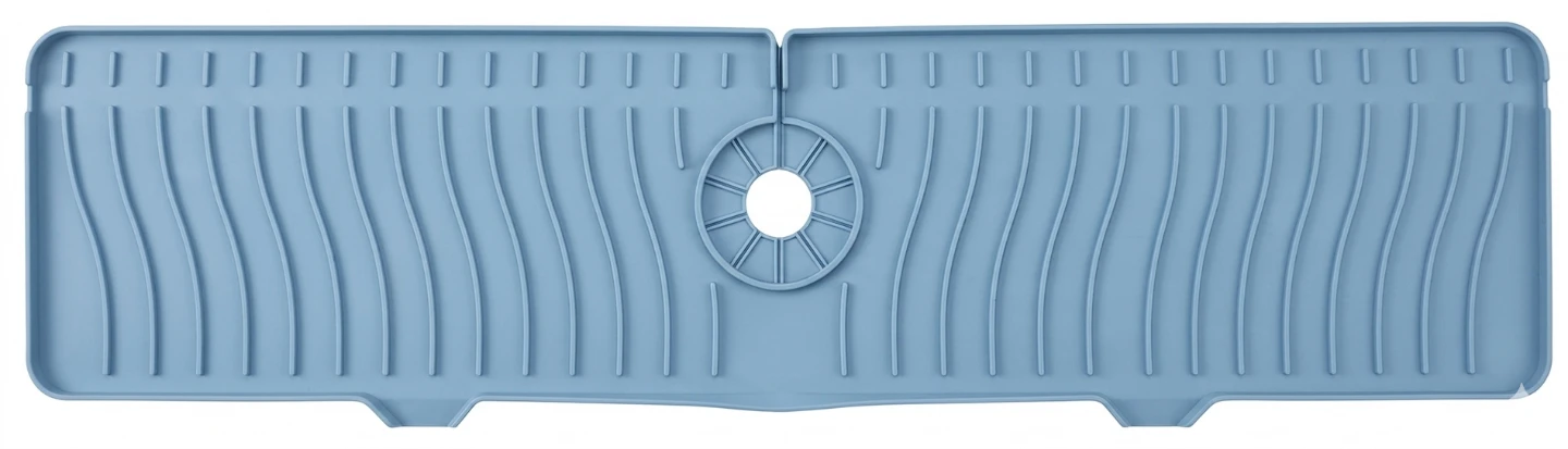 Light Blue Silicone Sink Mat - photo 2