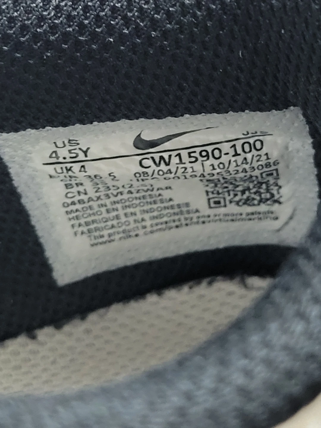 Nike Dunk Low CW1590-100 Black White Youth Size 4.5Y - photo 3