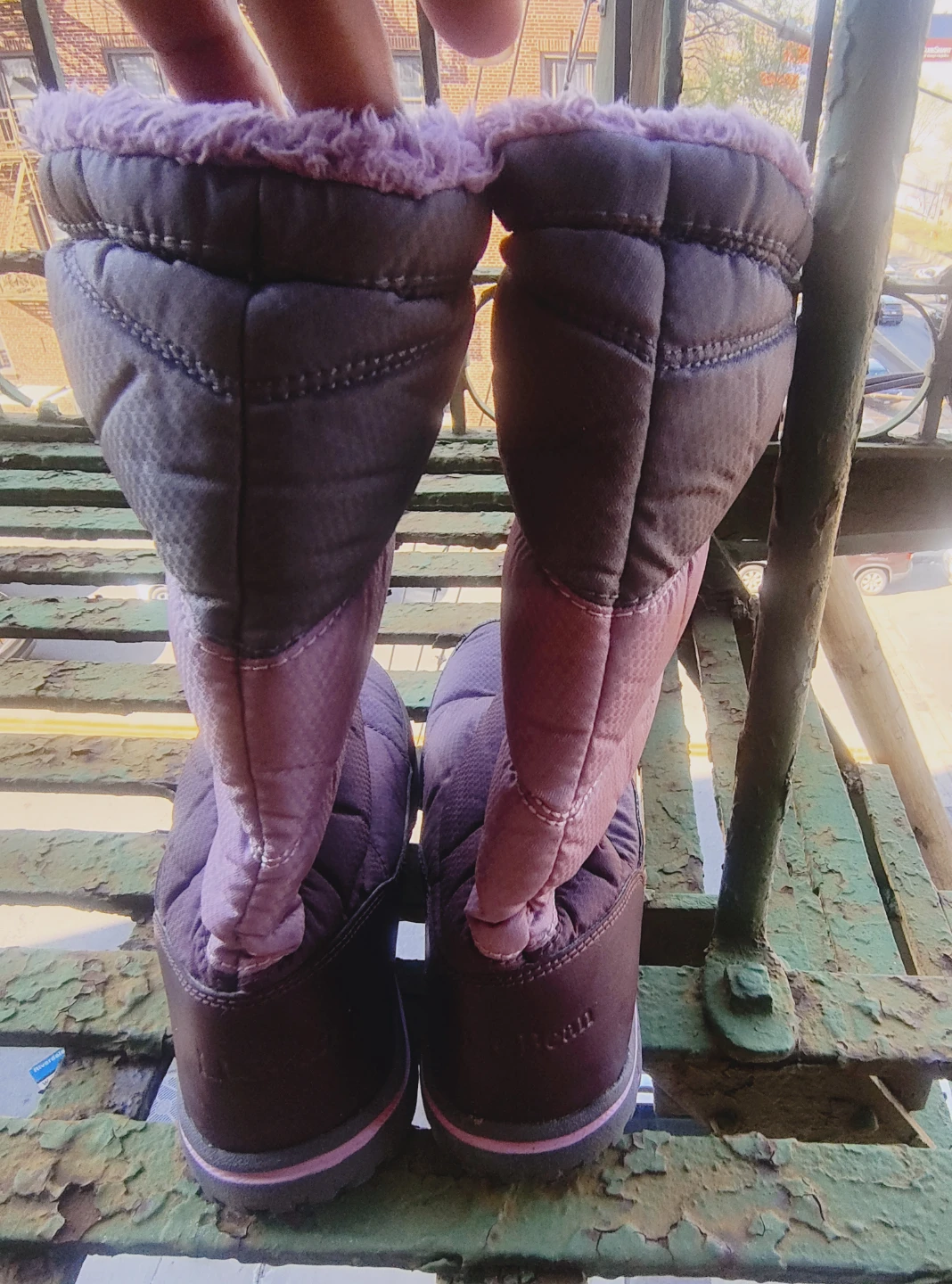 L.L.Bean kids Puffer Winter Boots - Purple - Size 5
