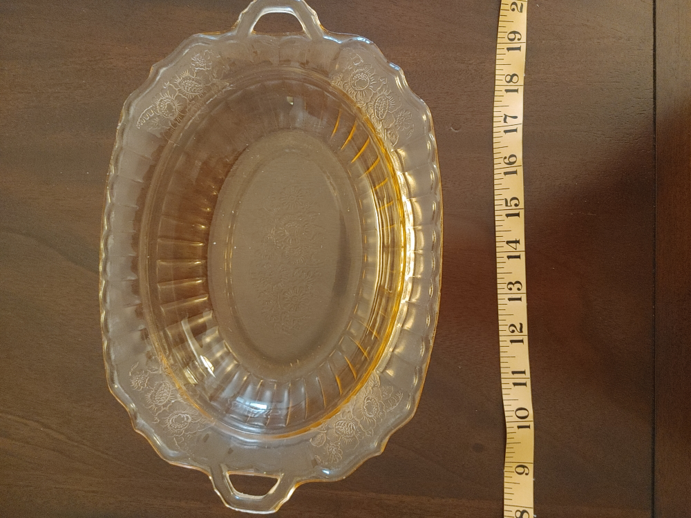 Depression Glass serving dish - photo 3