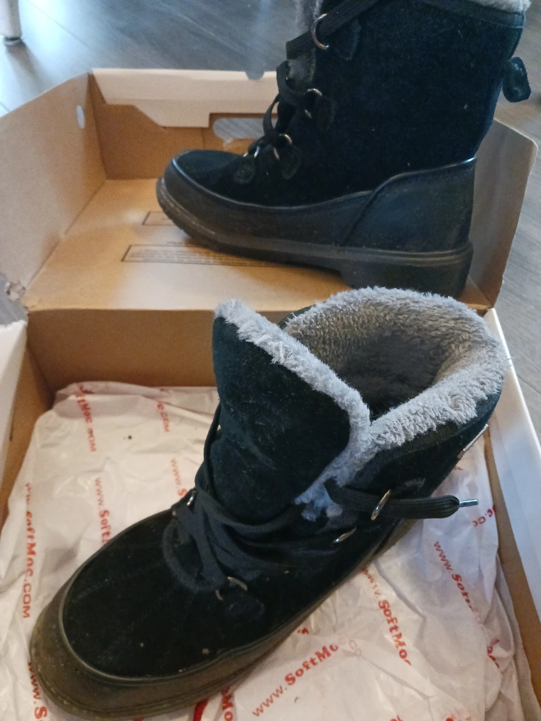 SoftMoc Women's Stephanie Black Winter Boots Size 8 - photo 2