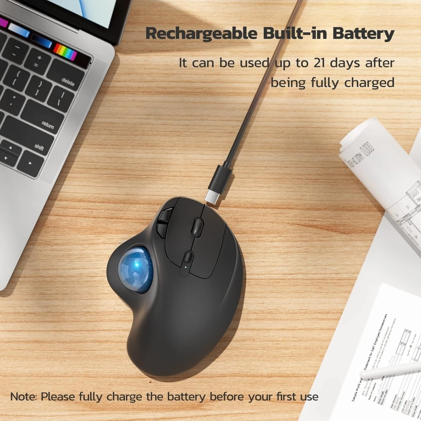 Nulea M5 Wireless Trackball Mouse - photo 4