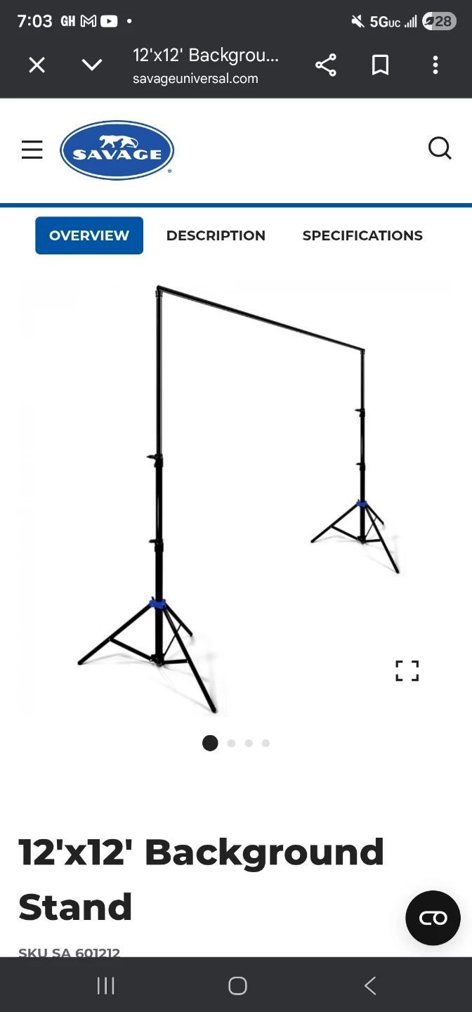 Savage 12'x12' Background Stand