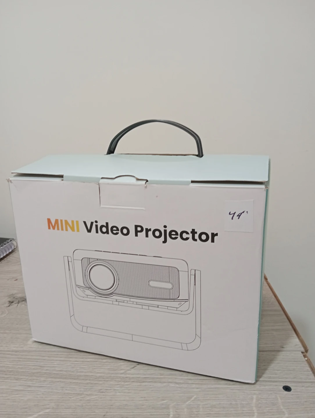 Lisowood Mini Video Projector with Remote and Power Adapter
