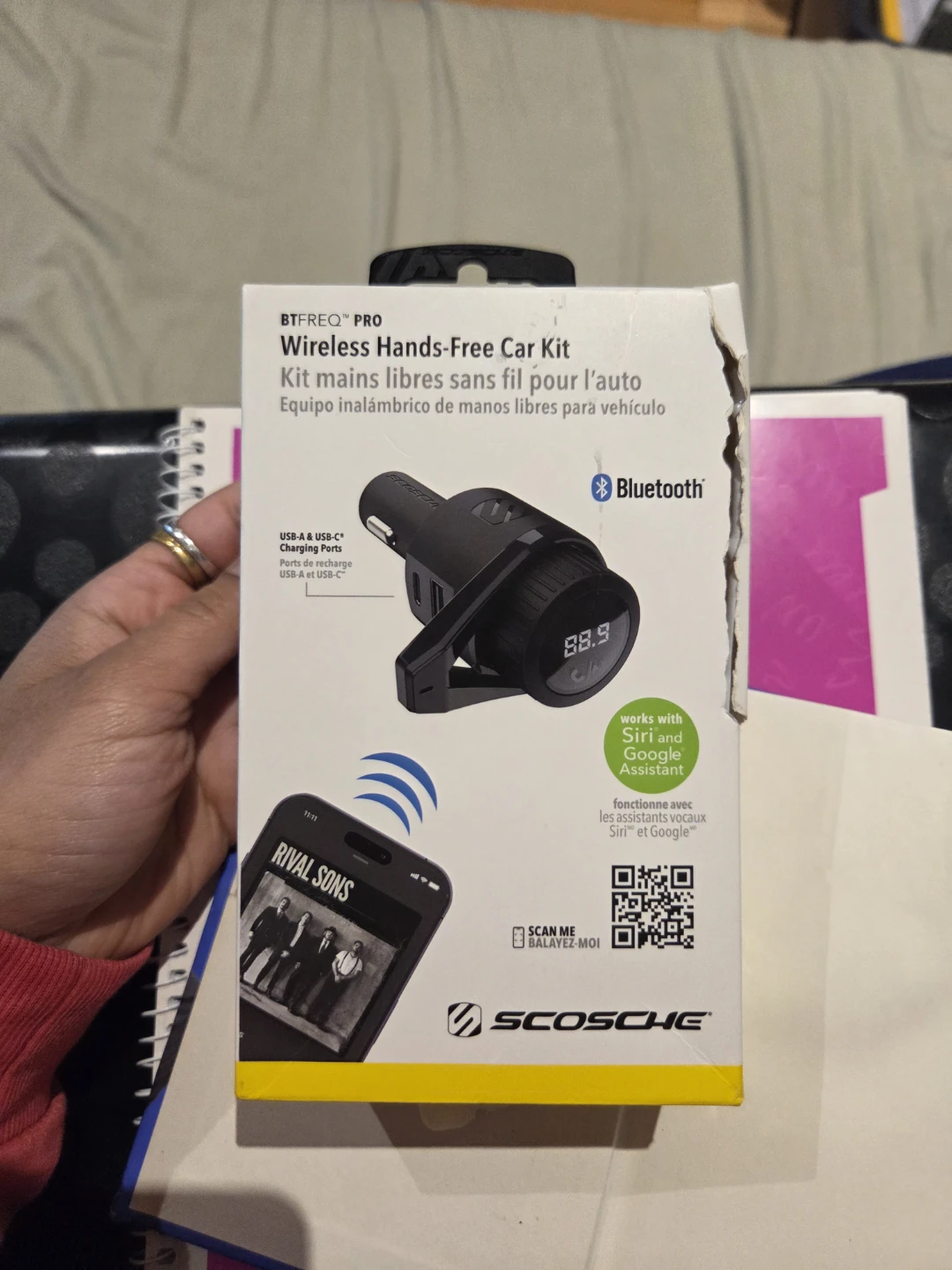 In car bluetooth music player and phone call + USB a&c charger - photo 2