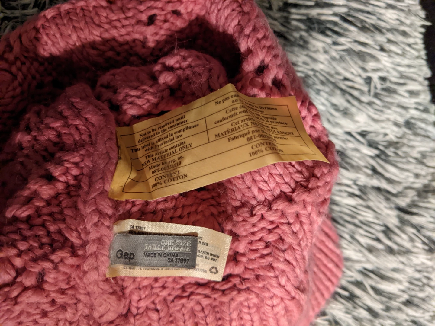 Women's Pink Knitted Beanie (100% Cotton) - photo 2