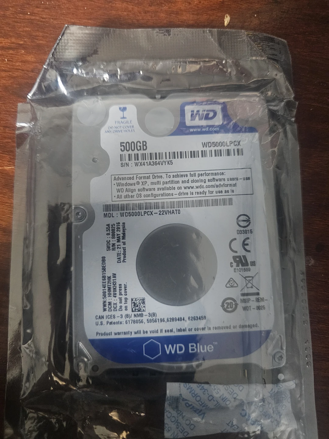 WD Blue 500GB Internal Hard Drive