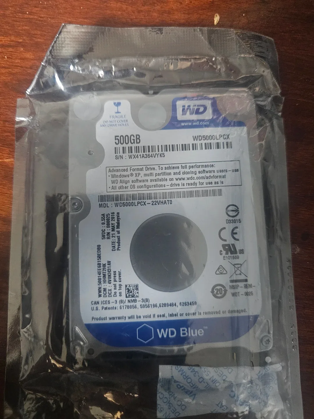 WD Blue 500GB Internal Hard Drive