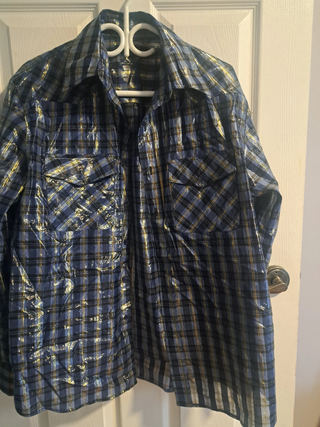 Men's Plaid Button-Up Shirt