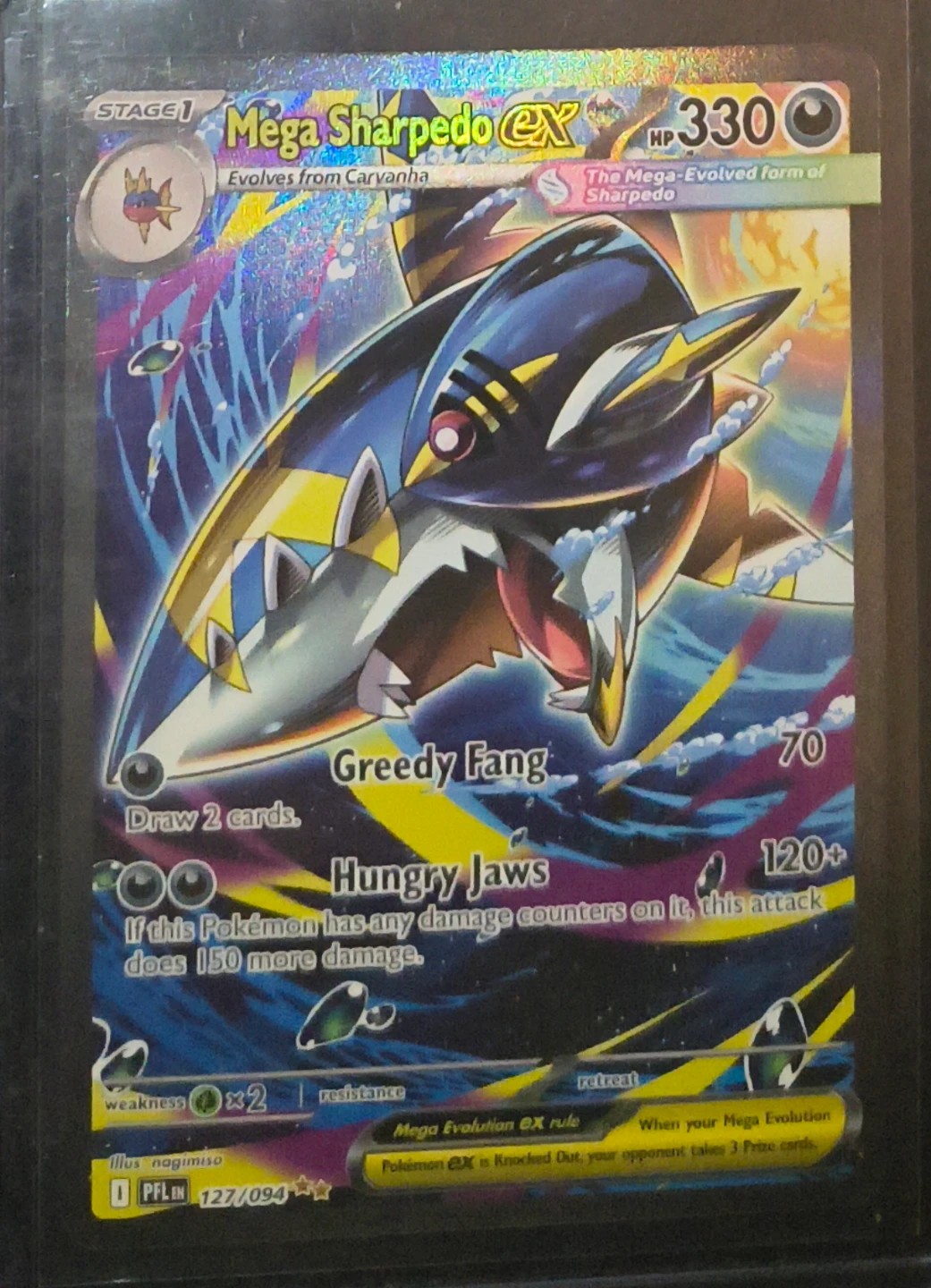 Pokemon Mega Sharpedo EX Trading Card