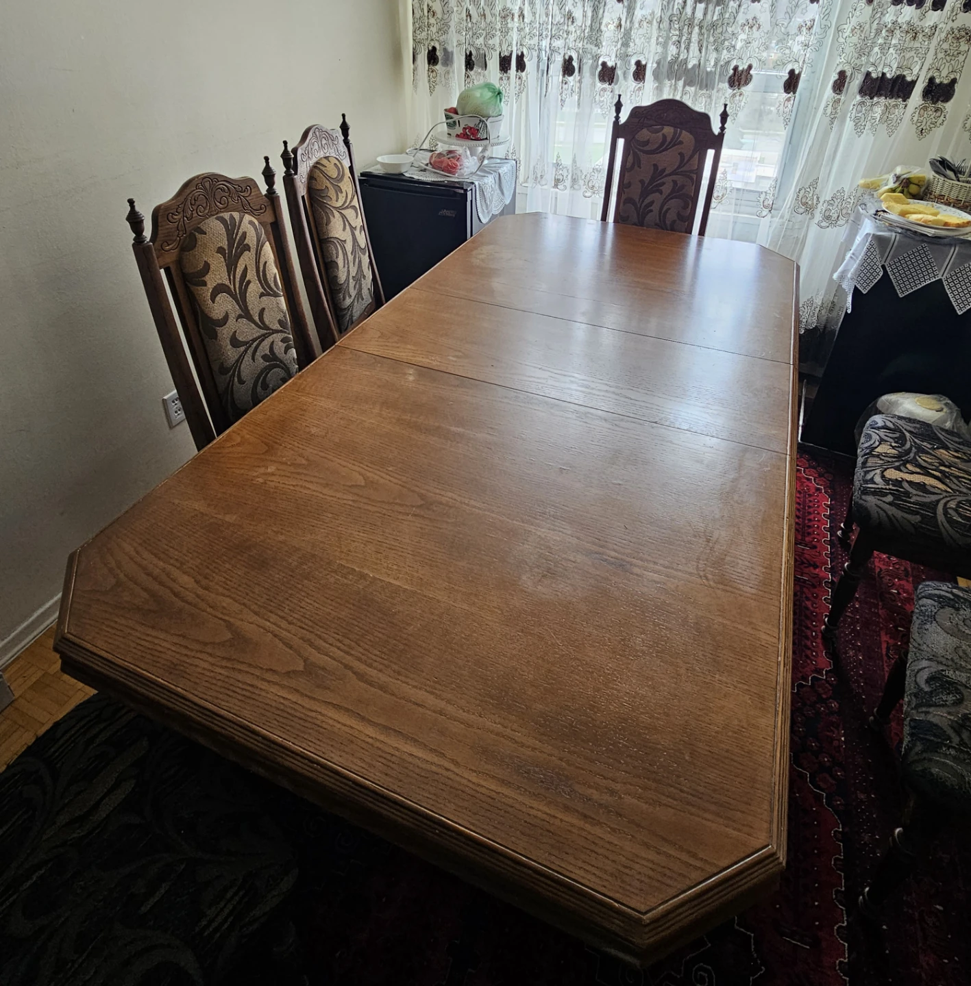 Wooden dining table