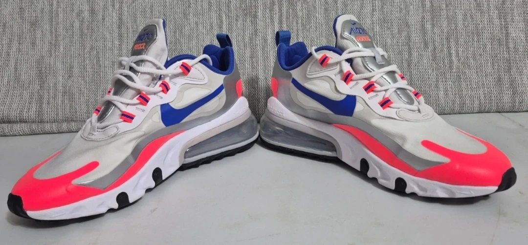 Nike Air Max 270 React Women  Shoes White/Blue/Pink Size 8