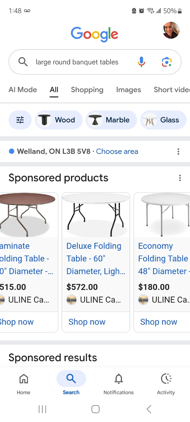 Large Round Folding Banquet Tables - photo 3