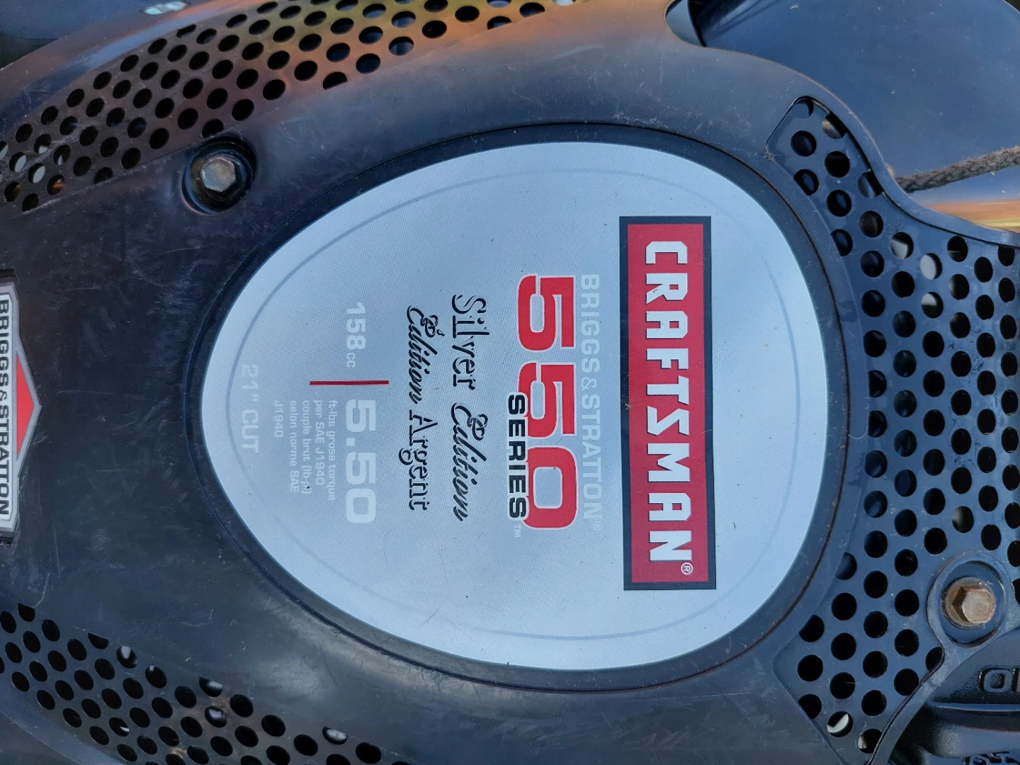 Craftsman 550 Series Silver Edition Argent Lawn Mower