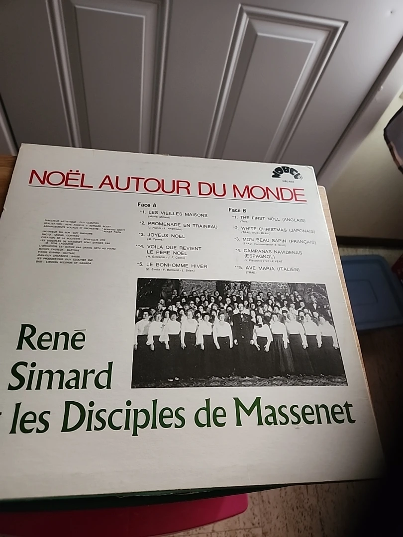 Rene Simard: Les Disciples de Massenet Noel Autour Du Monde LP - photo 2