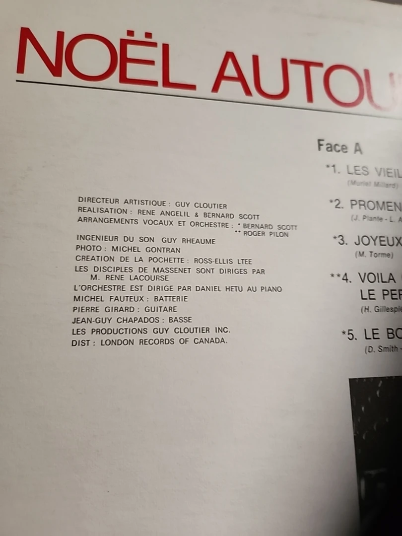 Rene Simard: Les Disciples de Massenet Noel Autour Du Monde LP - photo 5