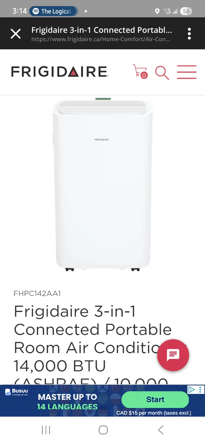 Frigidaire 3-in-1 Connected Portable Air Conditioner 14,000 BTU - photo 4