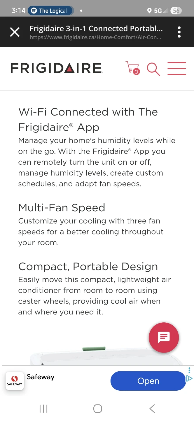 Frigidaire 3-in-1 Connected Portable Air Conditioner 14,000 BTU - photo 5