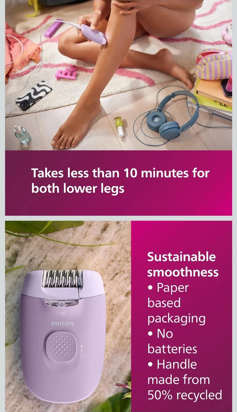 New Philips EpilatorSeries 4000, 3-in-1 with Shaver - photo 5