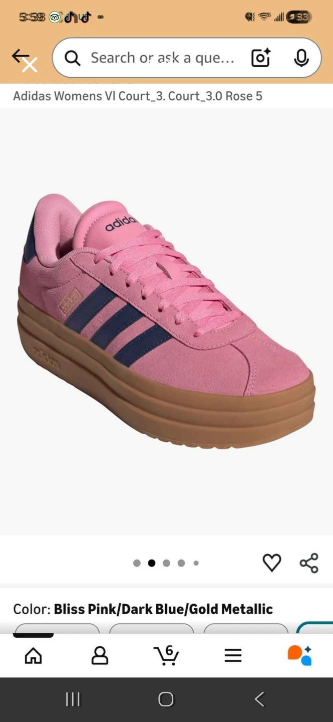 Adidas Womens Court Platform Shoes Bliss Pink
