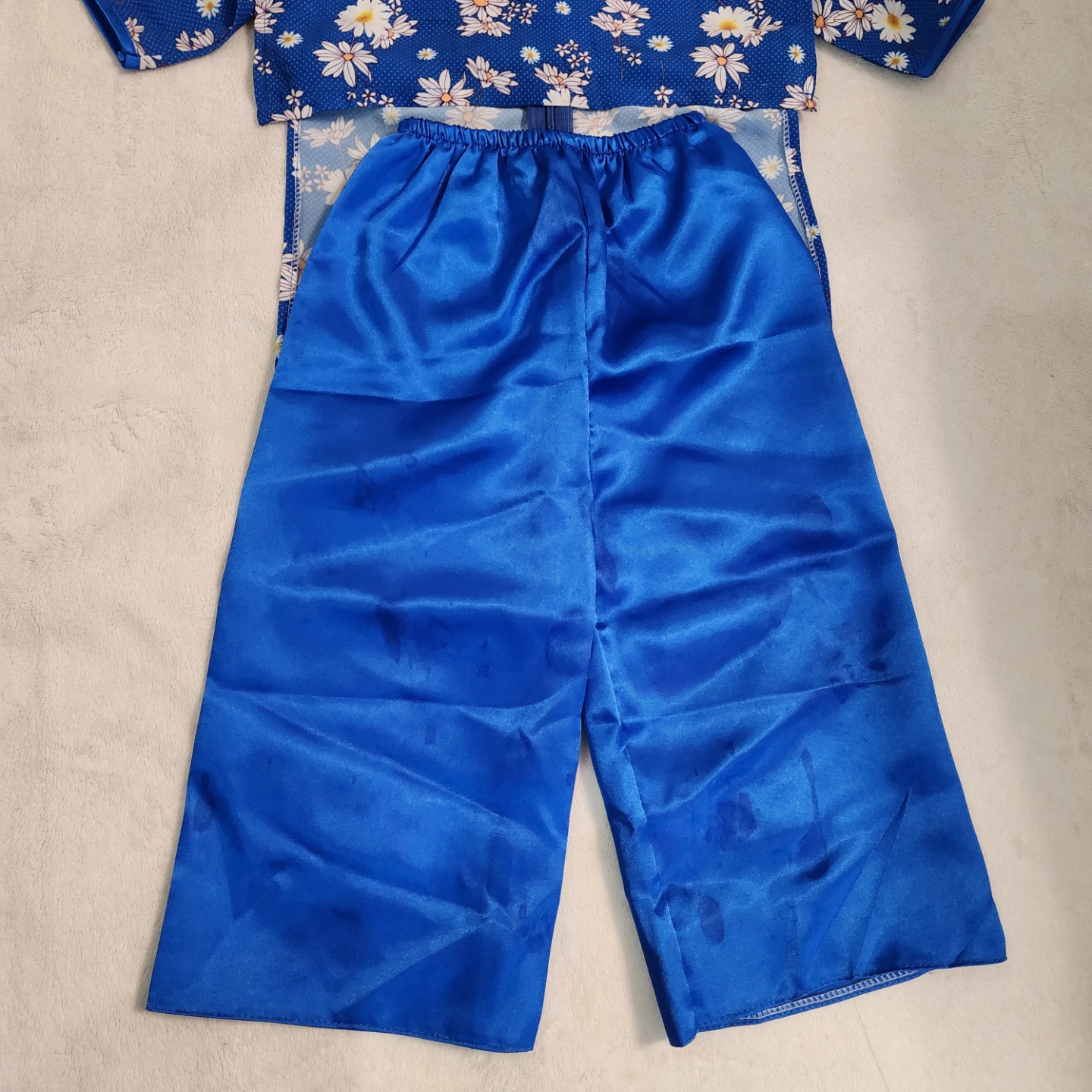 Blue Floral Vietnamese AO Dai - Size 1 - photo 2