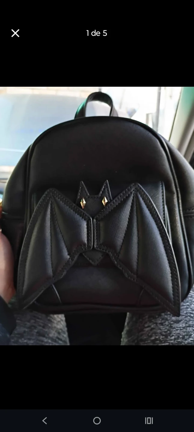 Black Bat Wing Mini Backpack